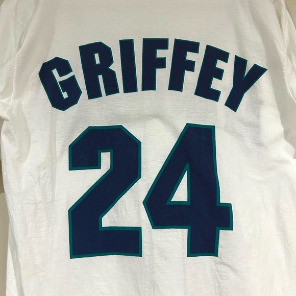 Vintage Seattle Mariners Ken Griffey Jr Baseball Jersey Style Shirt - Picture 4 of 4